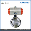 New design single acting flange ss304 pneumatic control butterfly valve with great price